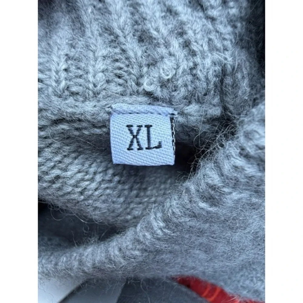 HOURS Sweater Mens XL Gray Mohair Blend‎ Fuzzy Quiet Luxury Streetwear Soft